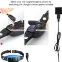 2 x Tonton 5W Charger Replacement Compatible with DINJOO TC-03 Dog Bark Collar and TC03Pro Shock Collar, Fast Charger Power Adapter with USB Magnetic Charging Cable for DINJOO TC03 Dog Training Collar