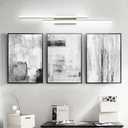 PRESDE 48" LED Bathroom Vanity Light, Modern Brushed Nickel Wall Bar Fixture Over Mirror Dimmable