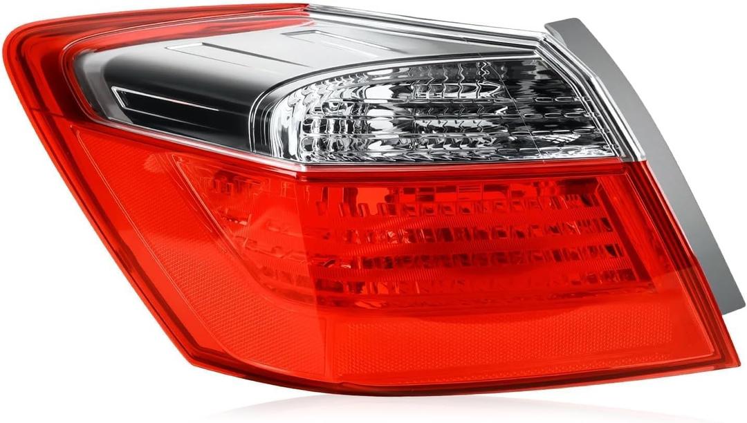 Tail Lights Outer Compatible with 2013 2014 2015 Honda Accord LX EX Sport Sedan 4 Door Halogen Type Brake Rear Lamp Taillights Replacement for 33550T2AA01 HO2804101