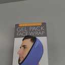 LotFancy Face Ice Pack Wrap for TMJ, Wisdom Teeth, with 4 Reusable Hot Cold Therapy Gel Packs, Pain Relief for Head, Oral and Facial Surgery, Dental Implants, Blue (Blue(one Size Fits Most))