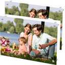 Acrylic Picture Frame 3x5, Double Sided Photo Frames for Refrigerator with Magnetic Corners, Transparent Acrylic Frame for Desk or Tabletop Display Family,Wedding, Baby Pictures(2 Pack)