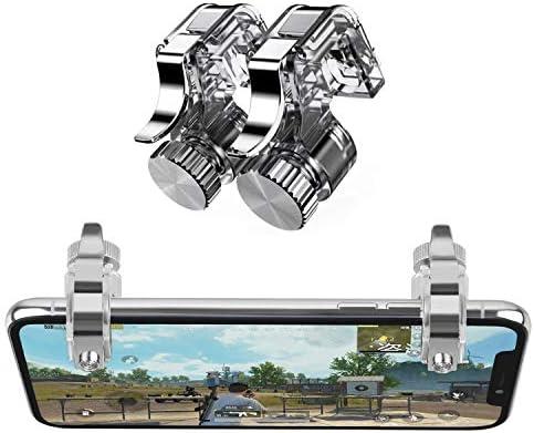 Newseego for Mobile Game Controllers, Phone Triggers for Mobile Phone, Sensitive Controller Joysticks Aim & Fire Trigger Keys for Rules of Survival (1 Pair Mobile Triggers)