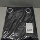 NICETOWN Pitch Black Solid Thermal Insulated Grommet Blackout Curtains/Drapes for Bedroom Window (2 Panels, 42 inches Wide by 63 inches Long, Black)