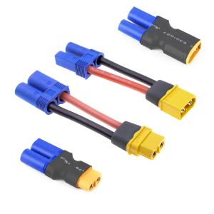 2 x MEIVIFPV 2Pairs XT60 to EC5 Male Female Adapter EC5 to XT60H Connector Plug for RC LiPo Battery Connector