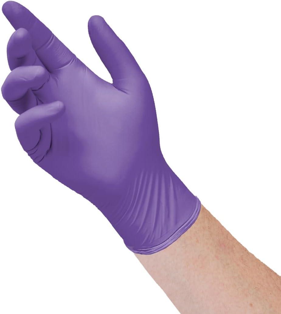 Vaingarb Nitrile Exam Gloves 1000 Count Medium Purple Disposable Medical Gloves Latex Free Case of Powder Free Examination Glove