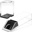 QWORK Clear Acrylic Blackjack Shoe and Discard Tray Set – 6 Deck Capacity for Card Dispensing, Blackjack Dealing Shoe Dispenser Card Holder Trays, 2 Pack