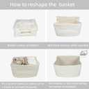 Cotton Rope storage Basket Bins Woven Basket for Organizing Shelves 15X10X9.3" Rectangle Decorative Baskets For storage Clothes Toys Books Towels Nursery basket organizer 3 pack white