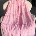 Milumia Women's Striped Bow Print Tiered Layered Long Skirt Summer Vacation Flowy Maxi Skirts (Pink, S)