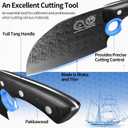 XYJ Authentic Since 1986,Heavy Duty Large Meat Cleaver,Serbian Chef Butcher Knife with Case,Chefs Vegetable Kitchen Knife,Full Tang for Outdoor Camping,Wood Handle with Sheath