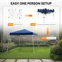VINGLI 8x8 ft Pop Up Canopy Tent, Outdoor Foldable Portable Canopy for Camping, Patio, Easy Up Gazebo with Carry Bag Slant Legs