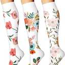 CHARMKING Compression Socks for Women & Men Circulation (3 Pairs) 15-20 mmHg is Best Support for Athletic Running Cycling, L/XL