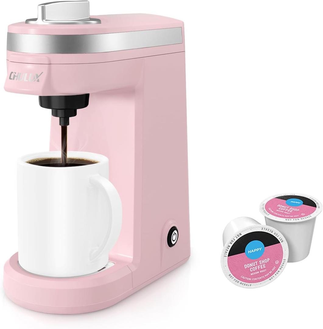 CHULUX Mini Coffee Maker for K Capsule, Single Serve Coffee Maker for One Cup Americano, Lightweight Pod Coffee Machine, Dusty Rose CHULUX Mini Coffee Maker for K Capsule, Single Serve Coffee Maker for One Cup Americano, Lightweight Pod Coffee Machine, Dusty Rose