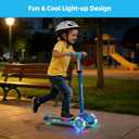 XJD 3-Wheel Scooter for Kids 2-8, Dynamic Gradient Deck Lights, Blue