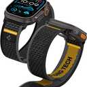 Spigen for Apple Watch Band, Compatible with Ultra 3/2/1 49mm, Series 11/10 46mm, 9/8/7 45mm, SE3/SE2/SE/6/5/4 44mm, 3/2/1 42mm (Active Black)