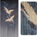 Vietbud Dcor Flying Cranes at Night Beaded Curtains for Doorways, Decorative Room, Natural Vietnamese Craft, Indoor Hanging Bamboo Blinds, Sturdy Hook, Easy to Clean, 35.43 x 78.74 Inches