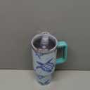 Lumumanber 40 oz Sea Turtle Tumbler with Handle and Straw, Travel Mug Water Bottle, Stainless Steel Insulated Cup with Lid and Birthday Christmas Gifts