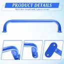 Zonon 6 Pcs Safety Playground Handles Swing Set Metal Monkey Bars Indoor Outdoor Swing Set Accessories Grab Playset Handles Grips Climbing Frame for Play House Jungle(17 Inch,Blue)