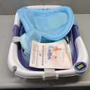BEBELEH Collapsible Baby Bathtub with Thermometer  Bathtub + Baby tub Sling + Newborn Sling  Baby Bathtub Newborn to Toddler 0-24 Months  The Ultimate Baby Bath tub! (with Thermometer,Blue)