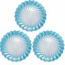 3-Piece 8.3" Glass Dinner Plates,Colored Round Plates, Salad Plates, Chip and Scratch Resistant, Microwave and Dishwasher Safe