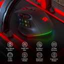 Redragon M811 Aatrox MMO Gaming Mouse, 15 Programmable Buttons Wired RGB Mouse w/Ergonomic Natural Grip Build, 10 Side Macro Keys, Software Supports DIY Keybinds & Backlit