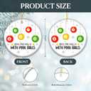 2 x Pool Balls Ornament 2025  White Elephant Gift, Deck The Halls with Pool Balls Ceramic Ornament  Holiday Tree Decoration for Pool Players, Bar Gamers & Billiards Fans  Gag Gift & Stocking Stuffer