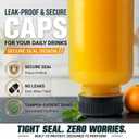 Kaderron 48pcs 8oz Plastic Juice Bottles with Caps, Empty PET Disposable Plastic Bottles, Clear Bulk Drink Containers with Black Tamper Evident Lids for Juicing, Drinking and Other Beverages