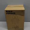 Kingsyard Metal Bird Feeder for Outdoors Hanging, 3 lbs Seed Feeder, Wild Bird Feeders for Garden Cardinal Finch Bluebird, Easy to Fill & Clean, Black