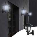 Solar Wall Lanterns Outdoor Wall Mounted Solar Lights Led Outdoor Wall Sconce Auto On/Off Sensor Easy to Install Solar Outdoor Lights LED Solar Lights Wall Mount for Yard Garden Wall Outdoor