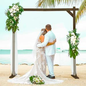 Wooden/Wood Arch 7.2FT for Wedding Ceremony, Arbor Backdrop Stand for Garden Parties, Indoor, Outdoor, Autumn Theme, Rustic Decorations (Square Shape), Wood 