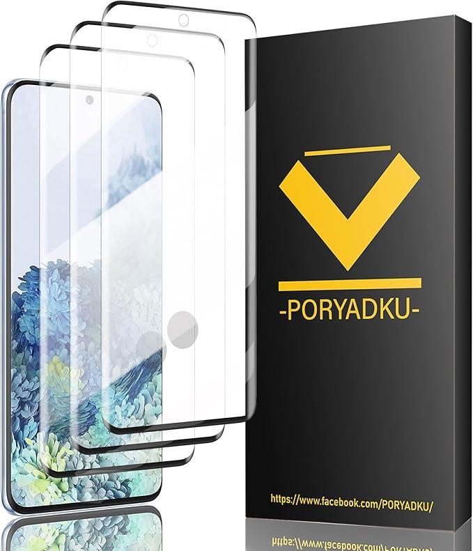 3 Pack For Samsung Galaxy S20 Plus Screen Protector[6.7 Inch] Tempered Glass, HD Clear Anti Scratch, Fingerprint Compatible with S20 Plus 5G Glass Screen Protector
