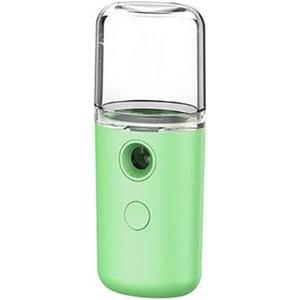 USB Mini Portable Facial Sprayer Humidifier Nano Face Steamer Handheld Face Hydrating Machine (Green)