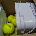 11 Inch Bucket of 16 Softballs - Training Fastpitch Softballs for Girls - Solid Cork Center - Premium Durability