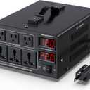 4000W Voltage Converter Transformer(110V to 220V or 220V to 110V) Step Up/Down Converter 110/120 Volt - 220/240 Volt w/US Power Cord,Circuit Breaker Protection, LCD Screen Display