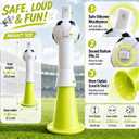 Electric Cheering Horn for Soccer Fans, Built-in Electronic Speaker for Long-Lasting World Cup Cheering, Portable Stadium Noise Maker, Perfect for Football Fans, Outdoor Sports Events (Yellow)