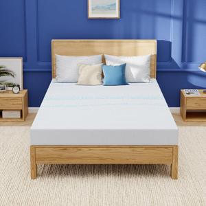 EGOHOME 6 Inch Full Mattress, Gel Memory Foam with Charcoal, Fiberglass Free, CertiPUR-US Certified, Medium Firm, Temperature-Regulating, Machine Washable Cover, 75" x 54" x 6"