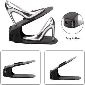 Shoe Slots Organizer,Elephant Shoe Rack Stable and Thick Shoe Stacker with 3 Adjustable Level for Sneakers Display 