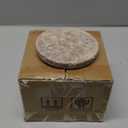 Natural Marble Coasters Set of 4, Round Travertine Coasters 4 Inch, Modern Gray Stone Coaster, Vintage Drink Coaster for Home Decor, Coffee Table, Office