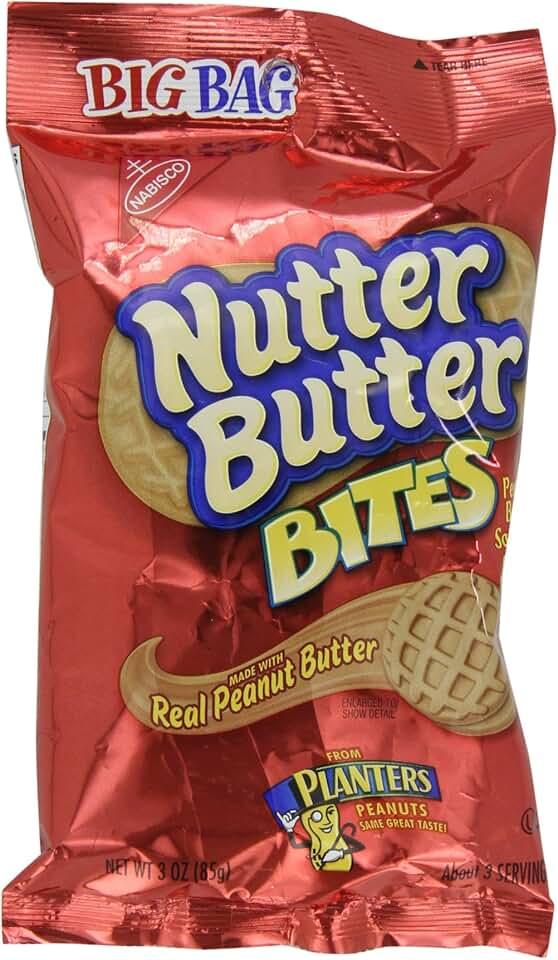 Nabisco Nutter Butter Bites, 3-Ounces (Pack Of 12), BB 1/AUG/2026