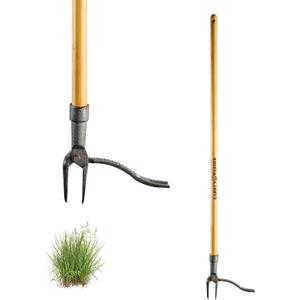 Stand Up Weed Puller Tool with Long Handle - 45.6 Ergonomic Weeder Puller - Cast Steel and Bamboo Weed Remover for Weeding Without Bending or Kneeling - Garden Tools for Gardening by Garret Wade