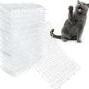 Clear Scat Mats for Cats 16 x 13 Inch, 12 Pack Transparent Cat Spike Mat with 1 Inch Spikes, Indoor Outdoor Cat Deterrent Mats to Keep Cats Off Couch, Bed, Counter & Garden