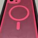 CANSHN Magnetic Compatible with iPhone 12 Pro Max Case, Upgraded [Full Camera Protection] [Compatible with Magsafe] [Translucent Matte] Shockproof Protective Phone Cover 6.7 Inch - Hot Pink