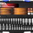 EPAuto 32 PCs Hex Bit Socket Set, SAE and Metric, S2 & Cr-V Steel