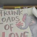Trunk Loads of Love Quote Cute Baby Elephant Happy Wall Decal Wall Dcor Vinyl Sticker Size: 26 x 26