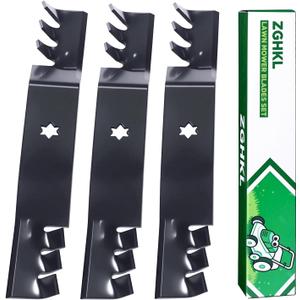 742-04053 942-04053C Lawn Mower Blades Gator Mulching Blades for Cub Cadet 50 Inch Deck Replacement for Troy Bilt Mustang XP RZT 50 LT1050 942-04053 942-04053A 742-04053A 742-04053C 3Pack