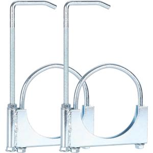 LCGP 4" Universal Exhaust Clamp with Hanger Made of Heavy-Duty Steel Clamp with Rear Muffler Hanger Exhaust Pipe 2PCS