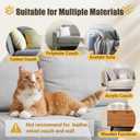 Cat Scratch Couch Furniture Protector, 90" x 16" Trimmable Anti-Scratch Couch Protector from Cat Claws with Double Self-Adhesive Carpet, Great for Sofa & Indoor Wooden Furniture (Off White)