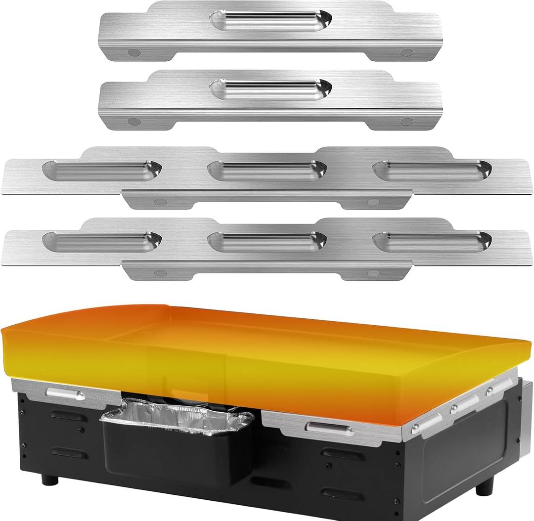 Wind Guards for Blackstone 22 inch Griddle,Blackstone Griddle Accessories Fit for Grill Stainless Steel Magnetic Wind Screens,Compatible with Cover,Rear Grease Cup and Side Shelf,Silver