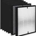 6 Pack 3000 Replacement Filters, Compatible with 3000, 3000M, 3000Pro Air Pur-ifier, 1 Efficiency Air Filters,1 Activated Carbon Filters and 4 Carbon Pre-Filters