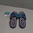 BYRIVER Reflexology Foot Massager Tools, Acupuncture Massage Slippers Shoes Sandals Mat, Stress Plantar Fasciitis Relief Gifts for Men Women, Relieve Heel Arch Arthritis Neuropathy Pain (05M) (Blue Spring Slippers)