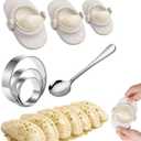 Dumpling Maker Set with Dough Cutter, Easy One-Press Dumpling & Pastry Press Mold for Home Cooking, No Leaking, Secure Seal, 3 Sizes (4", 3", 2.6")